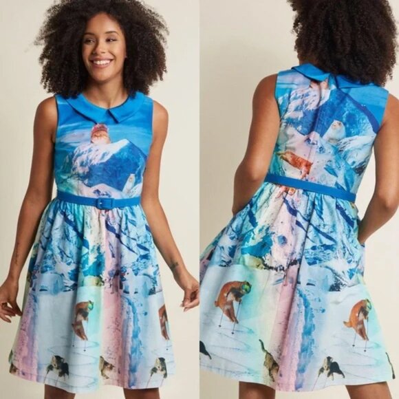 Whimsy Without End A-Line Dress in Snow Cats - Picture 14 of 14